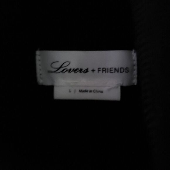 Lovers + Friends Black Kade Cutout Shoulder Mock Neck Sweater Size L - Picture 4 of 6